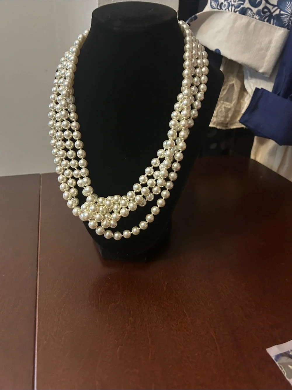 Premier Designs Long Pearl Necklace & Hammered Yellow Pendant Bundle